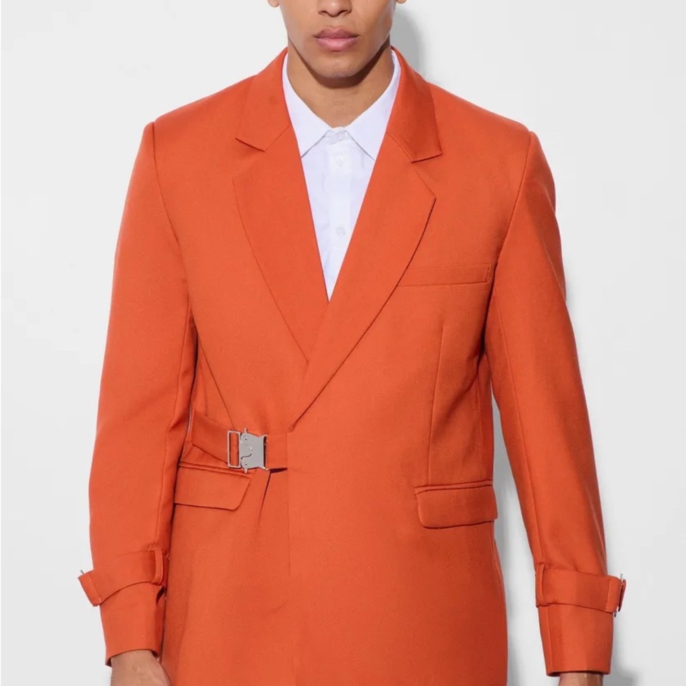 Boohoo Bold Orange Men's Blazer